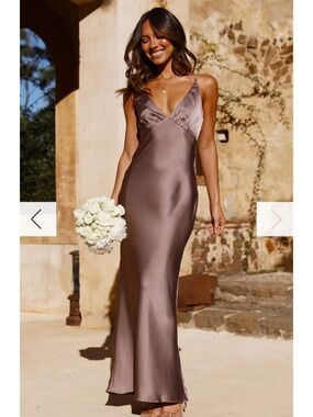 NWT Billy J Ziah Maxi Dress Mushroom Women’s 8